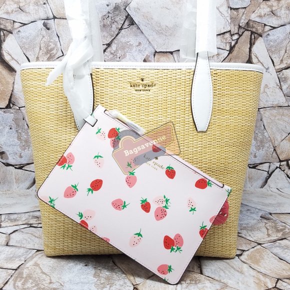 kate spade Handbags - Small Tote Picnic In The Park Natural Kate Spade With Wristlet Beige